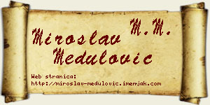 Miroslav Medulović vizit kartica